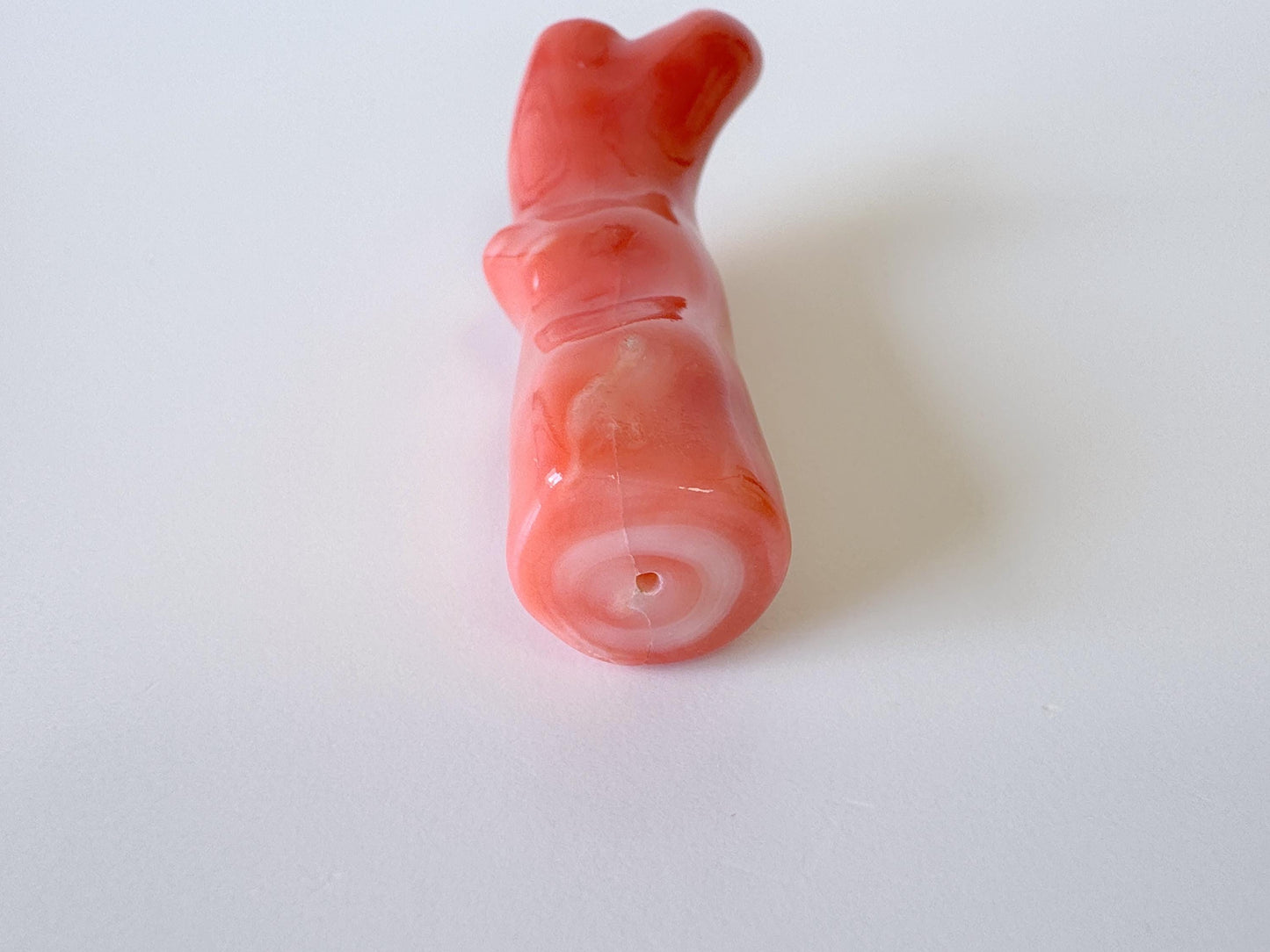 Natural Deep Sea Coral Branch Loose, 50mm, Natural Orange/Pink Color, Hole on Top, Genuine Precious Coral, For Jewelry Making