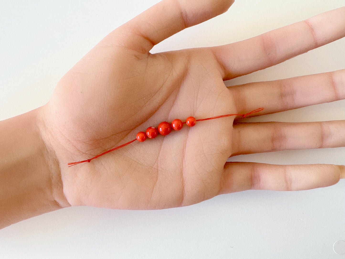 Momo Coral Beads, Orange White (Set of 5, 5-6.7mm)