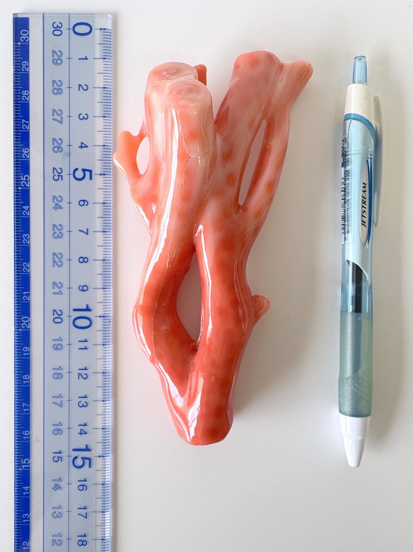 12.8x5.5cm Natural Deep Sea Coral Branch Loose, Genuine Natural Color Orange/Pink Color Coral Branch, No Drilled Hole, For Display