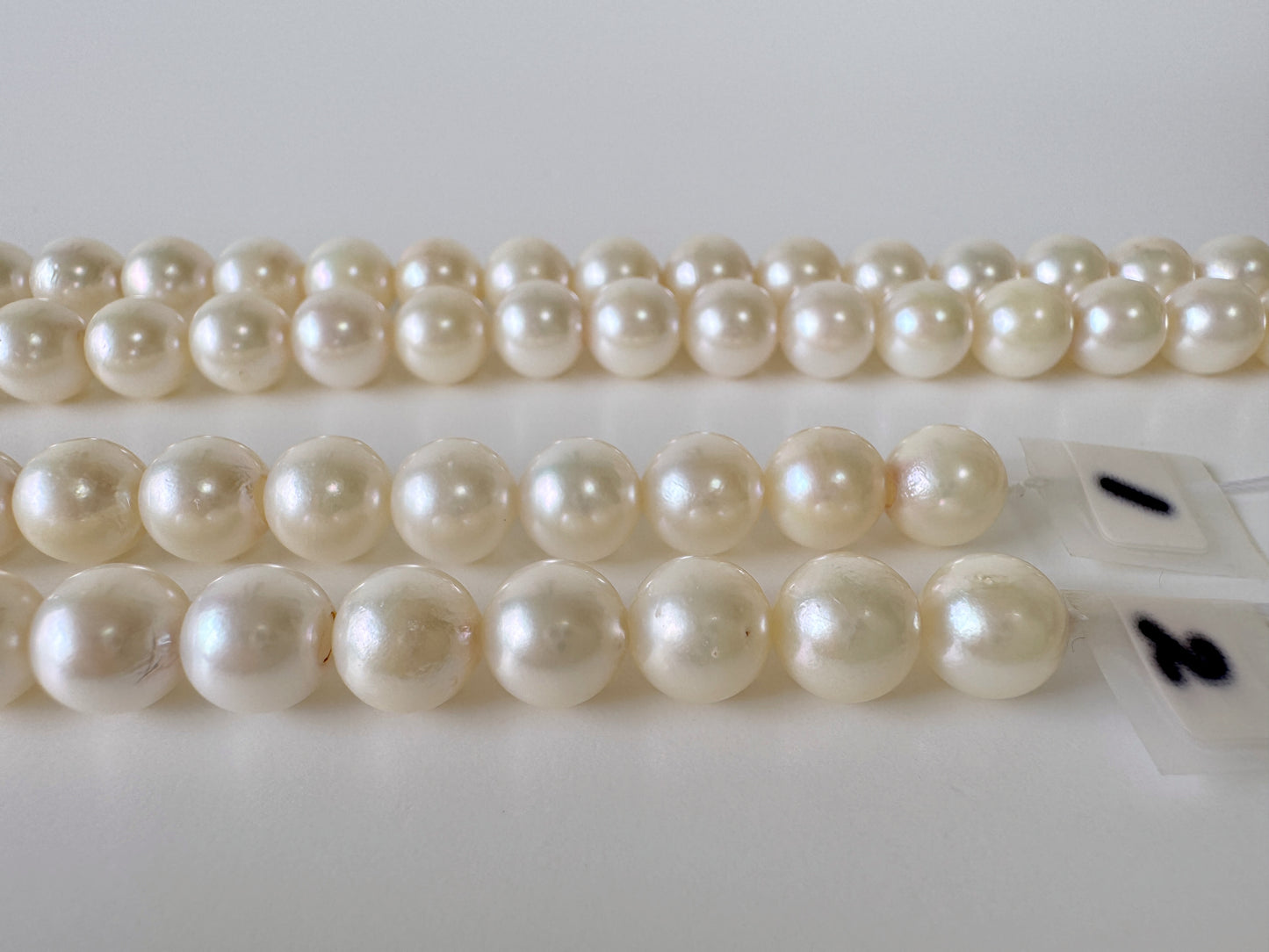 8.5-9mm Japanese White Akoya Pearl Beads, Genuine Akoya Pearl, Full Strand, 40cm , 16", Cultured Salt water pearl