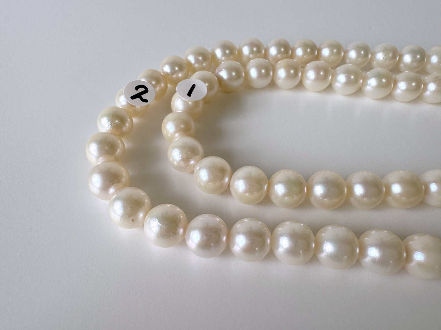 8.5-9mm Japanese White Akoya Pearl Beads, Genuine Akoya Pearl, Full Strand, 40cm , 16", Cultured Salt water pearl