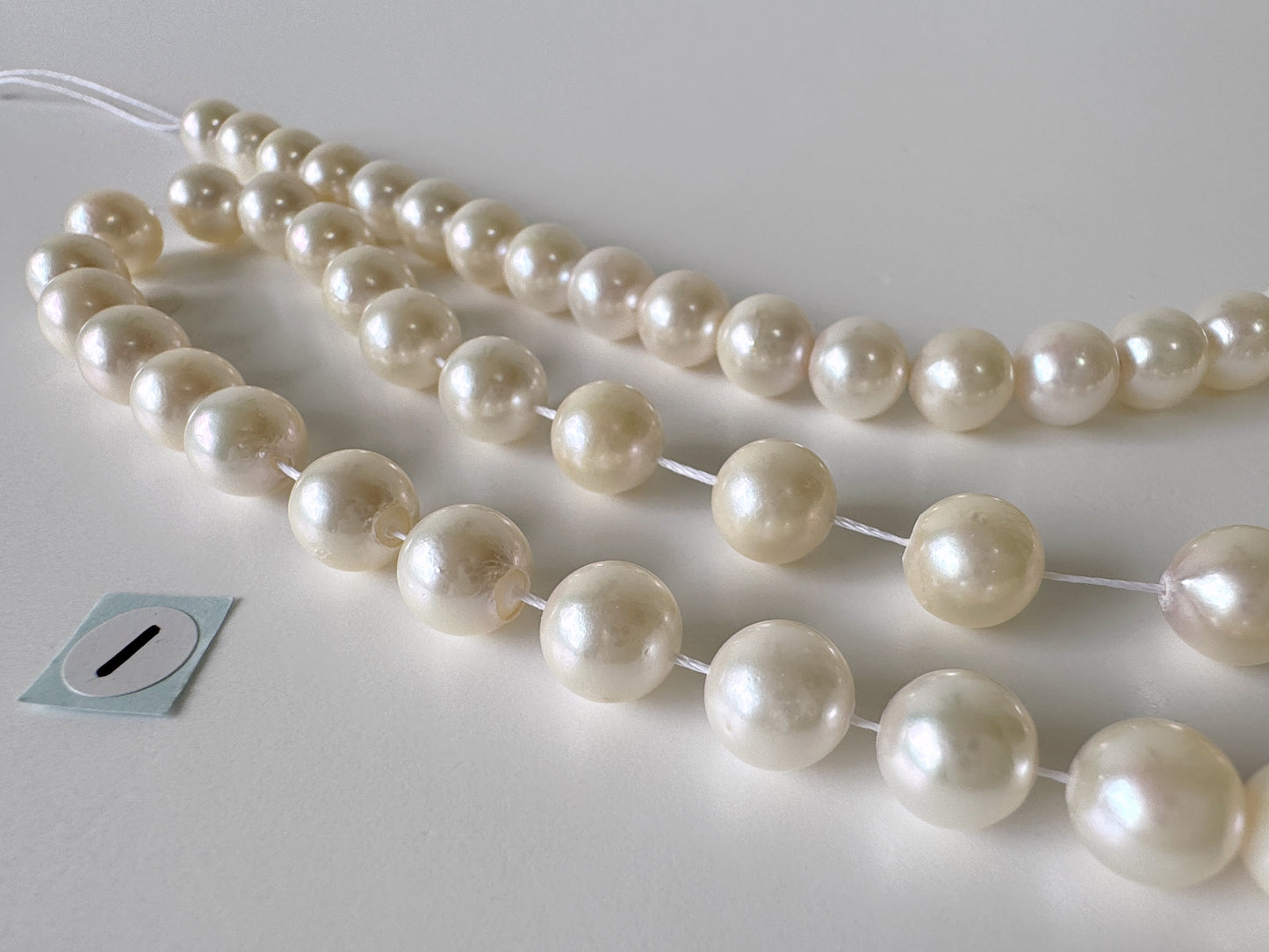 8.5-9mm Japanese White Akoya Pearl Beads, Genuine Akoya Pearl, Full Strand, 40cm , 16", Cultured Salt water pearl