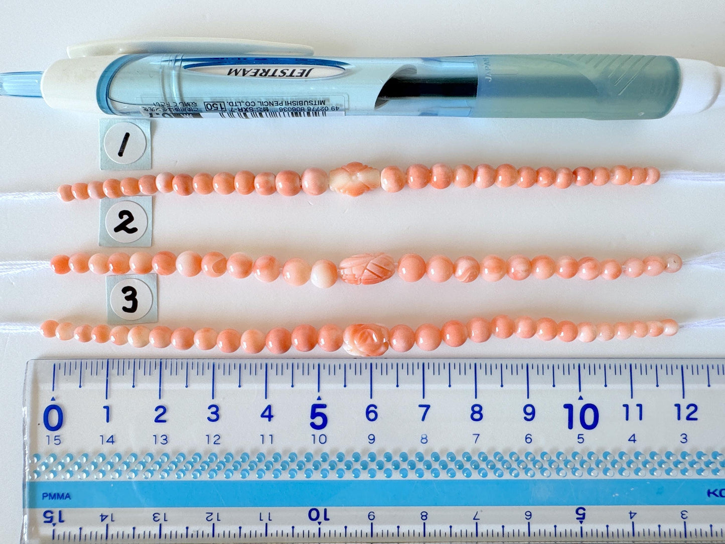 Natural Pink Coral Short Strand Beads with Carving Beads, Pink Momo & Deep Sea Coral Beads, 11-12cm, Genuine Natural Color Coral Parts