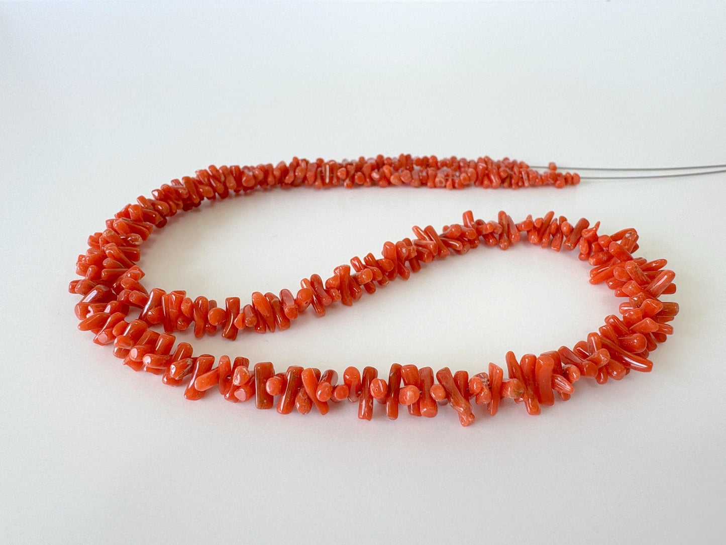 Mediterranean Red Coral Short Branch Strand of 41cm, 16", Natural Red Color Coral for Jewelry Making