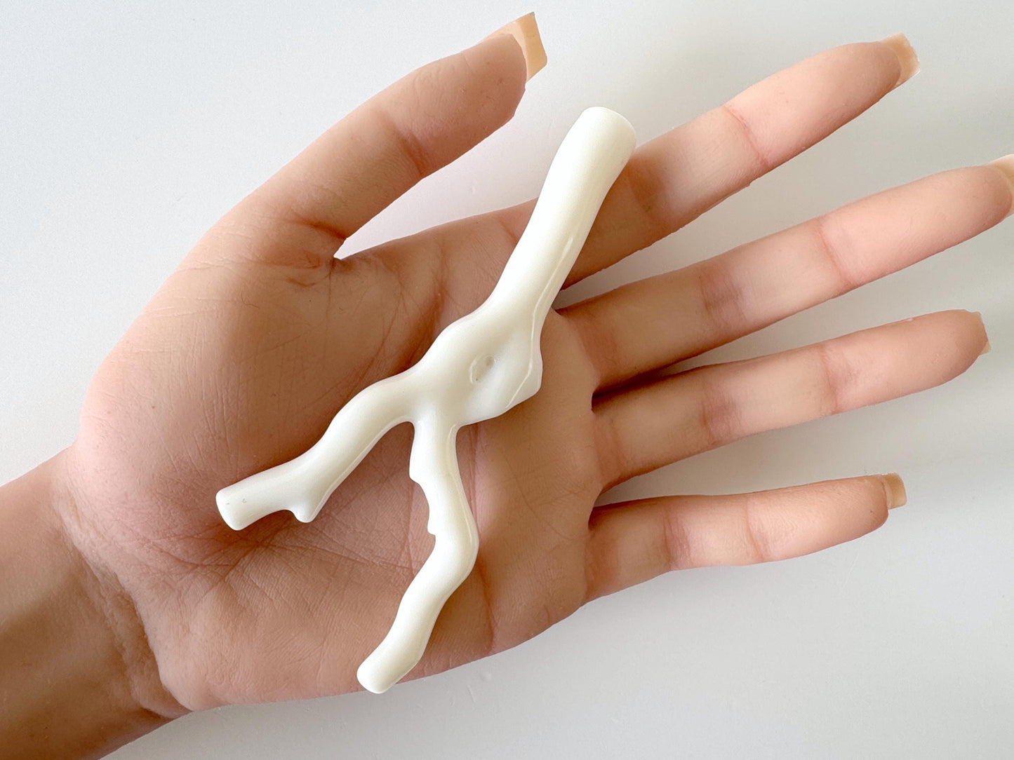 Natural White Coral branch loose, 100mm, Precious White Color Coral Branch, Hole on top, Genuine Coral for jewelry making