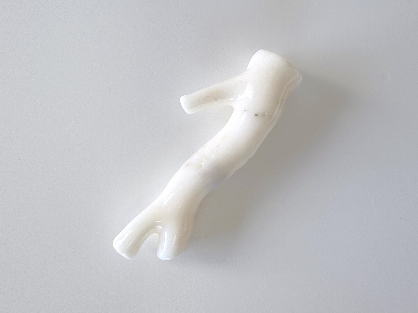 Natural White Coral branch loose, 62mm, Precious White Color Coral Branch, Hole on top, Genuine Coral for jewelry making