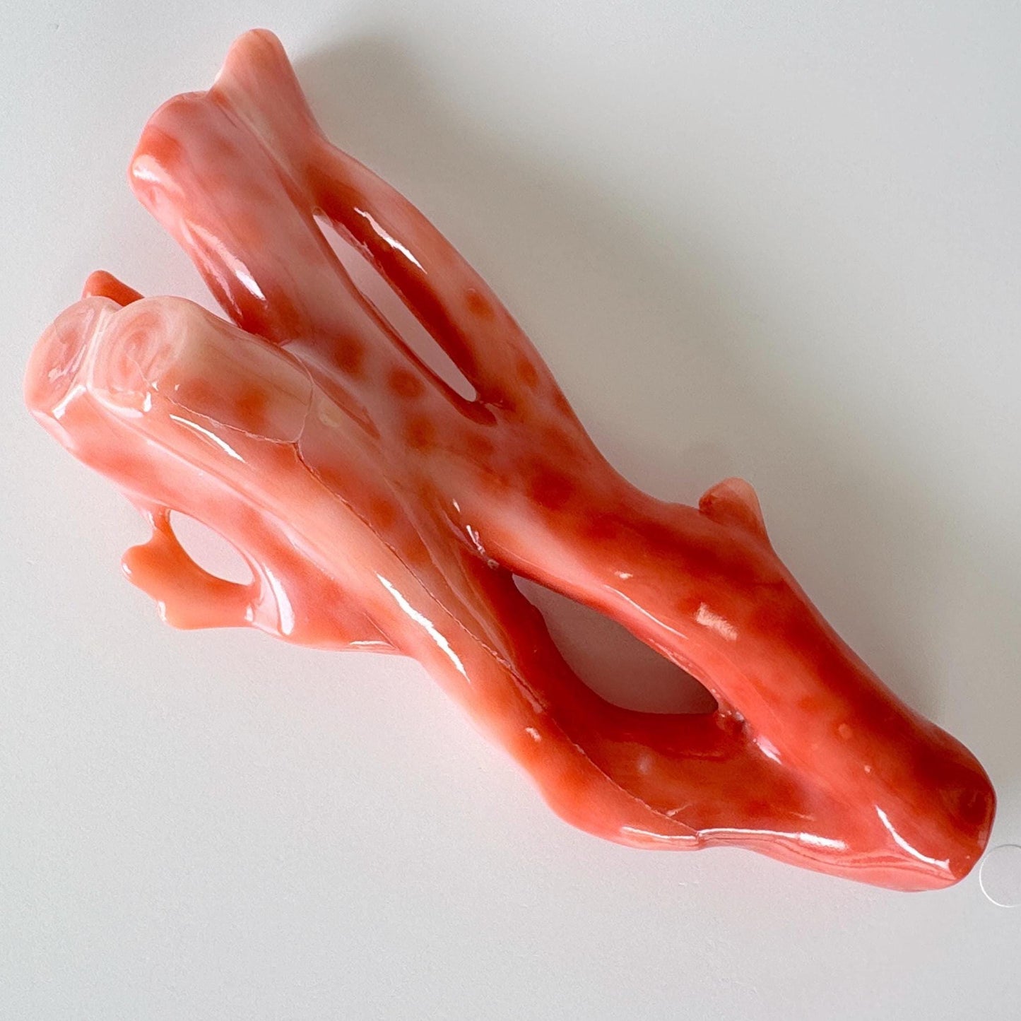 12.8x5.5cm Natural Deep Sea Coral Branch Loose, Genuine Natural Color Orange/Pink Color Coral Branch, No Drilled Hole, For Display