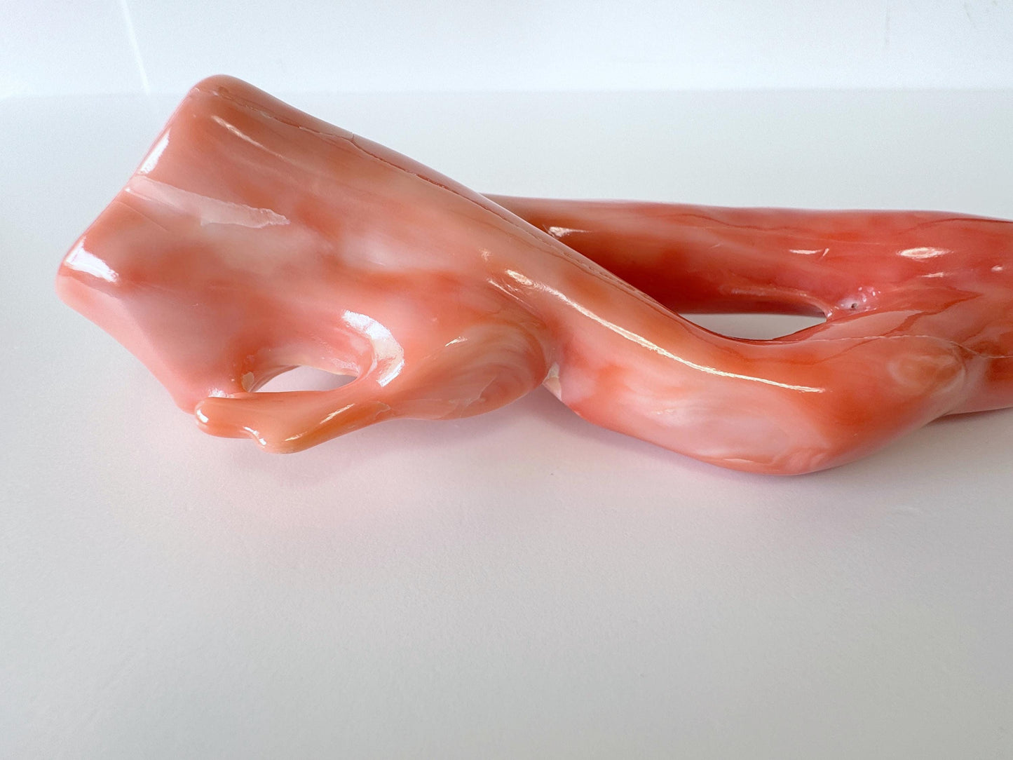 12.8x5.5cm Natural Deep Sea Coral Branch Loose, Genuine Natural Color Orange/Pink Color Coral Branch, No Drilled Hole, For Display