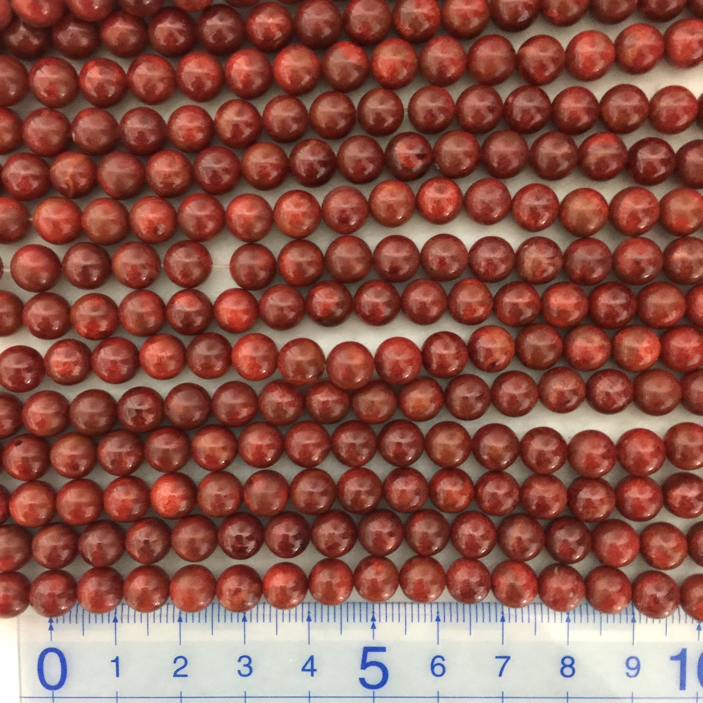Natural sponge coral 7-7.5mm strands, Special deep red color, 16inches, 40cm, Apple coral strands, Price per strand