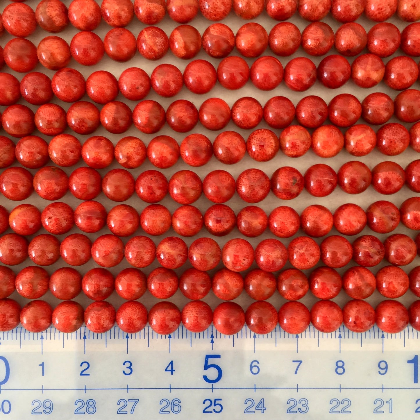 Natural sponge coral 7.5-8mm strands, Red-bright red color, 16inches, 40cm, Apple coral strands, Price per strand