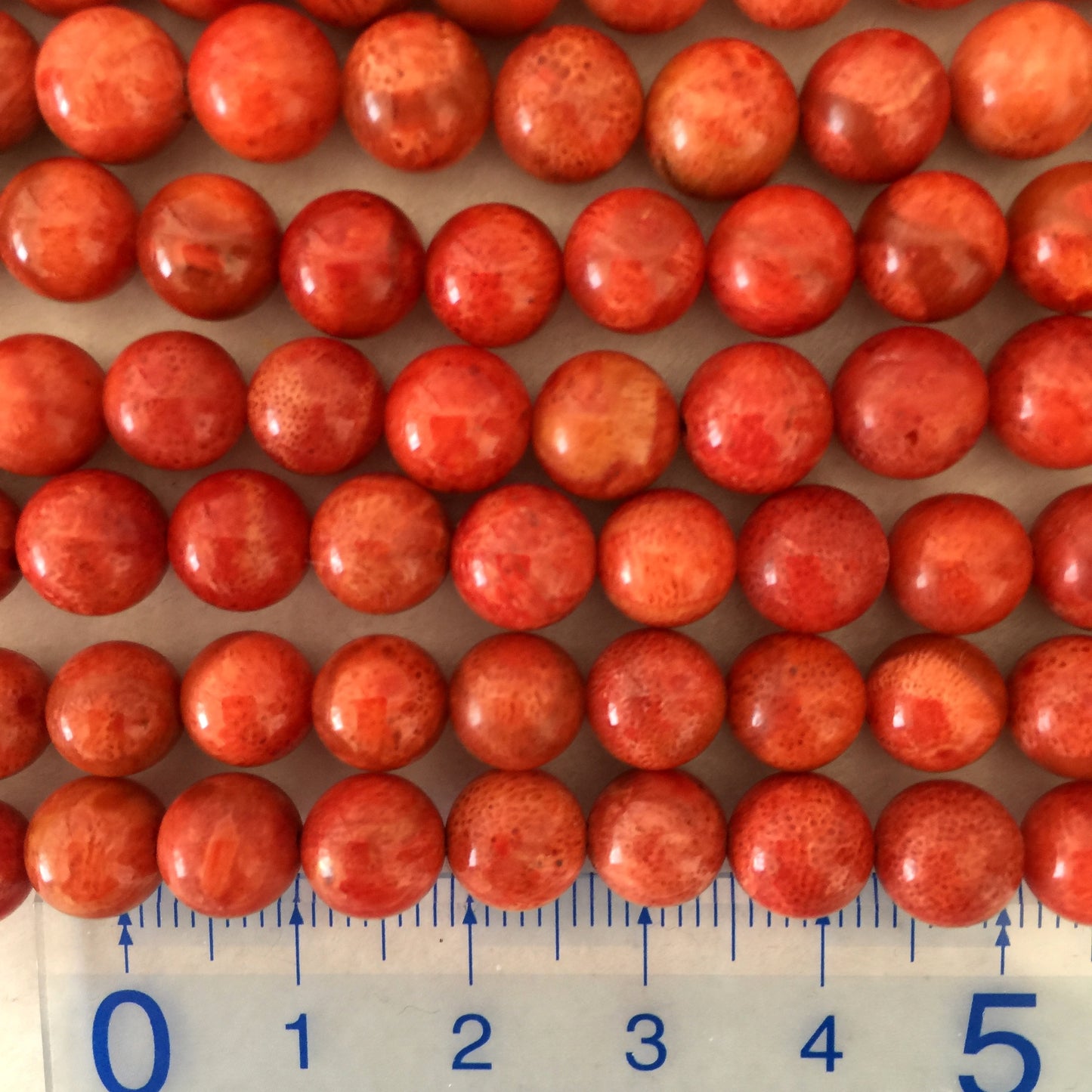 Natural sponge coral 7.5-8mm strands, Bright red color, 16inches, 40cm, Apple coral strands, Price per strand