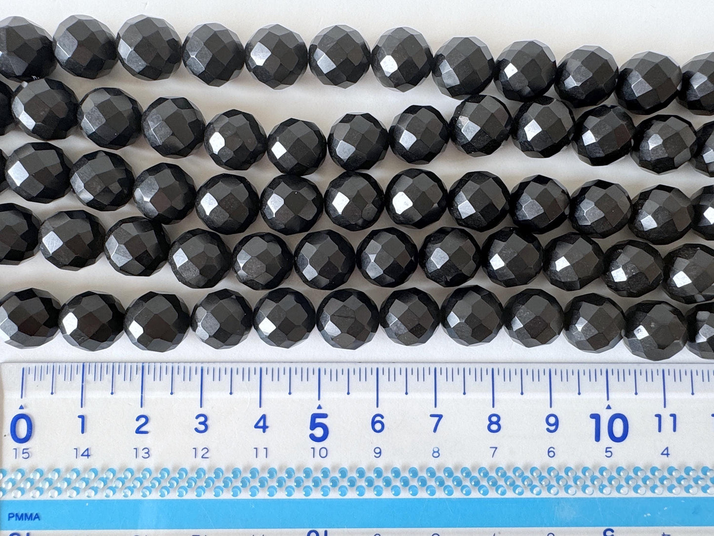Natural Black Jet 10mm Faceted (Rhombus faceted) Beads strands, 15.7inches, 40cm For jewelry making, price per strand