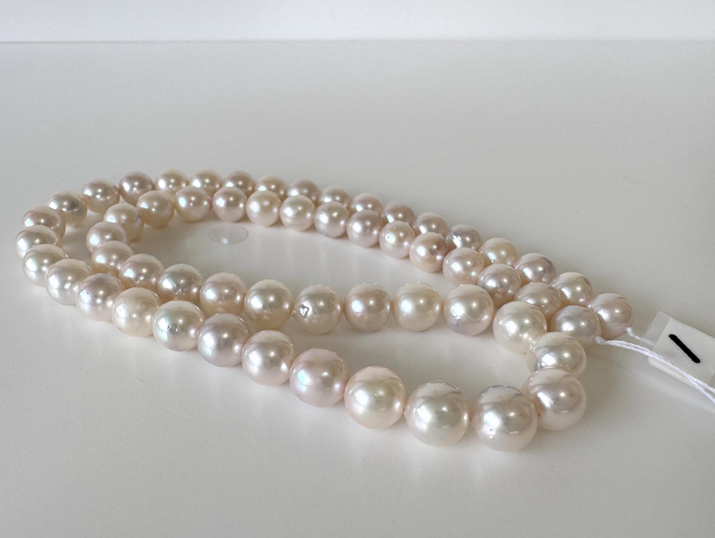 7-7.9mm Japanese White Akoya Pearl Beads, Genuine Akoya Pearl, Full Strand, 41.5cm , 16.3", Cultured Salt water pearl