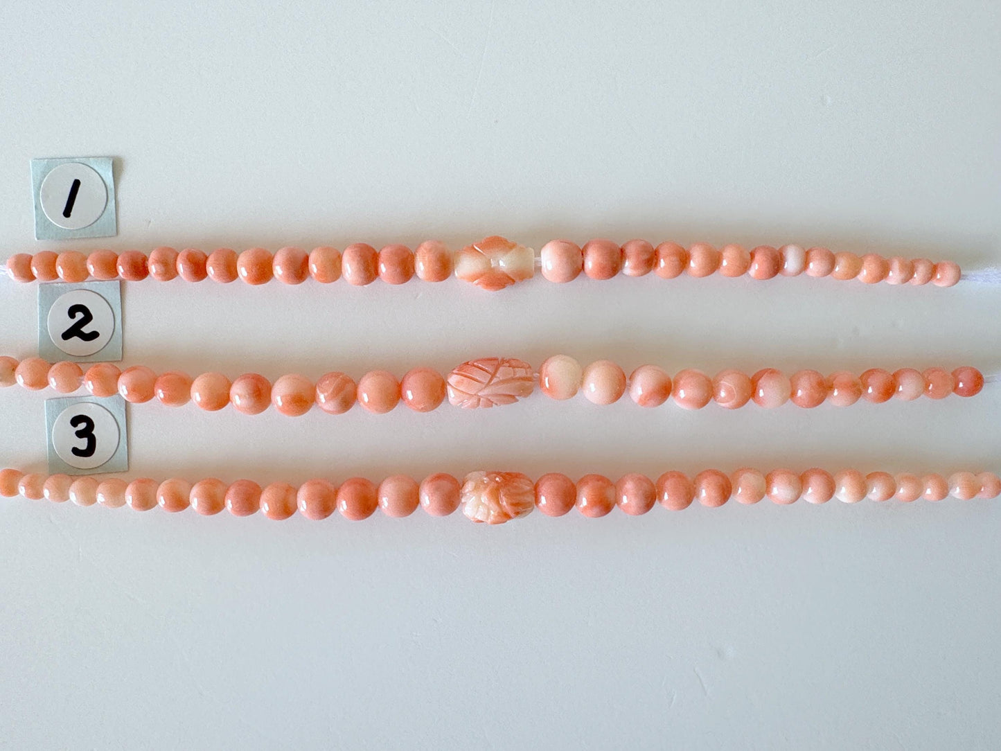 Natural Pink Coral Short Strand Beads with Carving Beads, Pink Momo & Deep Sea Coral Beads, 11-12cm, Genuine Natural Color Coral Parts