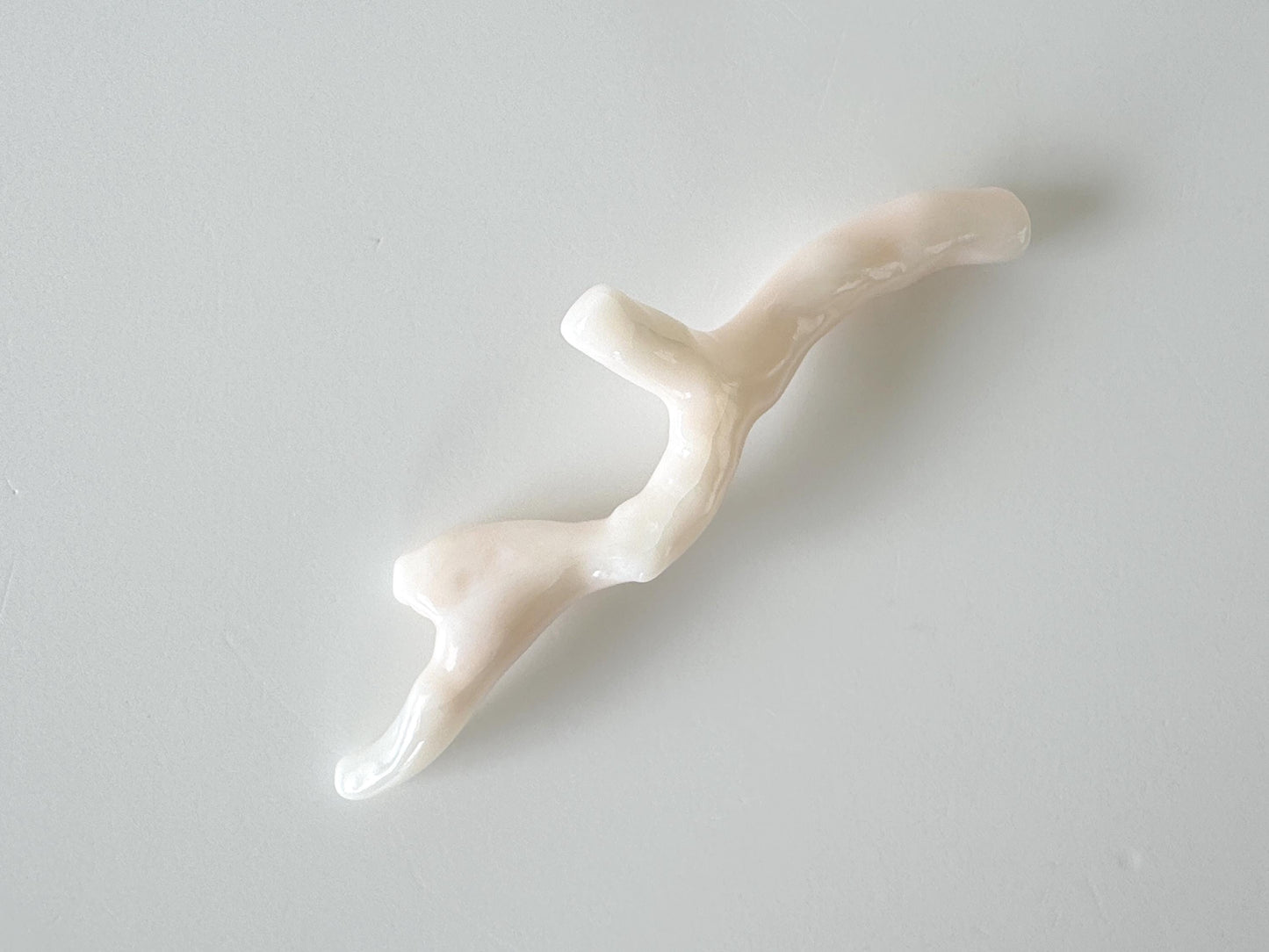 Natural White Coral branch loose, 77mm, Precious White Color Coral Branch, Hole on top, Genuine Coral for jewelry making