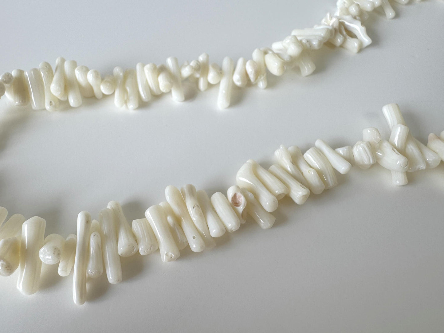 Natural White bamboo coral branch strands, 15.5inches,39cm, For jewelry making