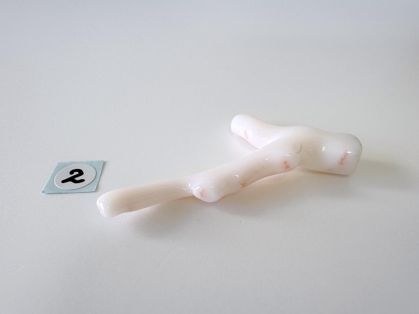 Natural White Coral branch loose, 60 & 53mm, White/Slightly Pink Color Coral, Hole on top, Genuine Coral for jewelry making, Price per piece