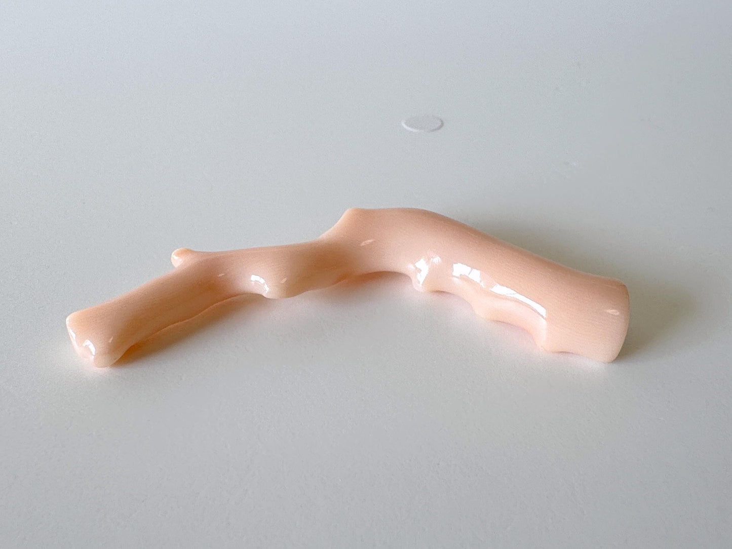 Natural Pink Coral branch loose, 65mm Natural Angel skin Color Deep Sea coral, Hole on top, Genuine precious coral, For jewelry making