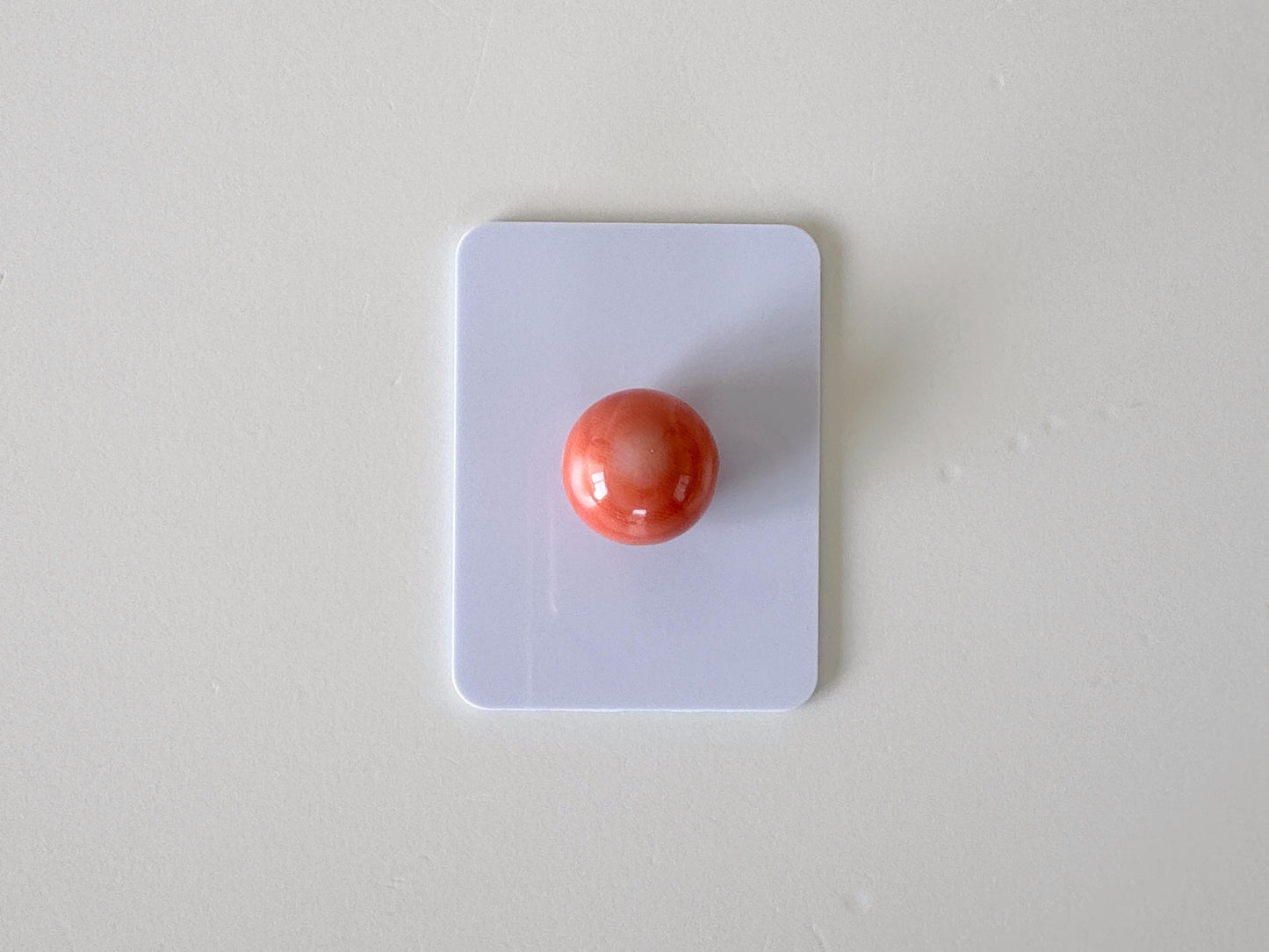 12.2mm Full-hole Natural Momo Coral Round Loose, Orange color coral, Natural color, For jewelry making