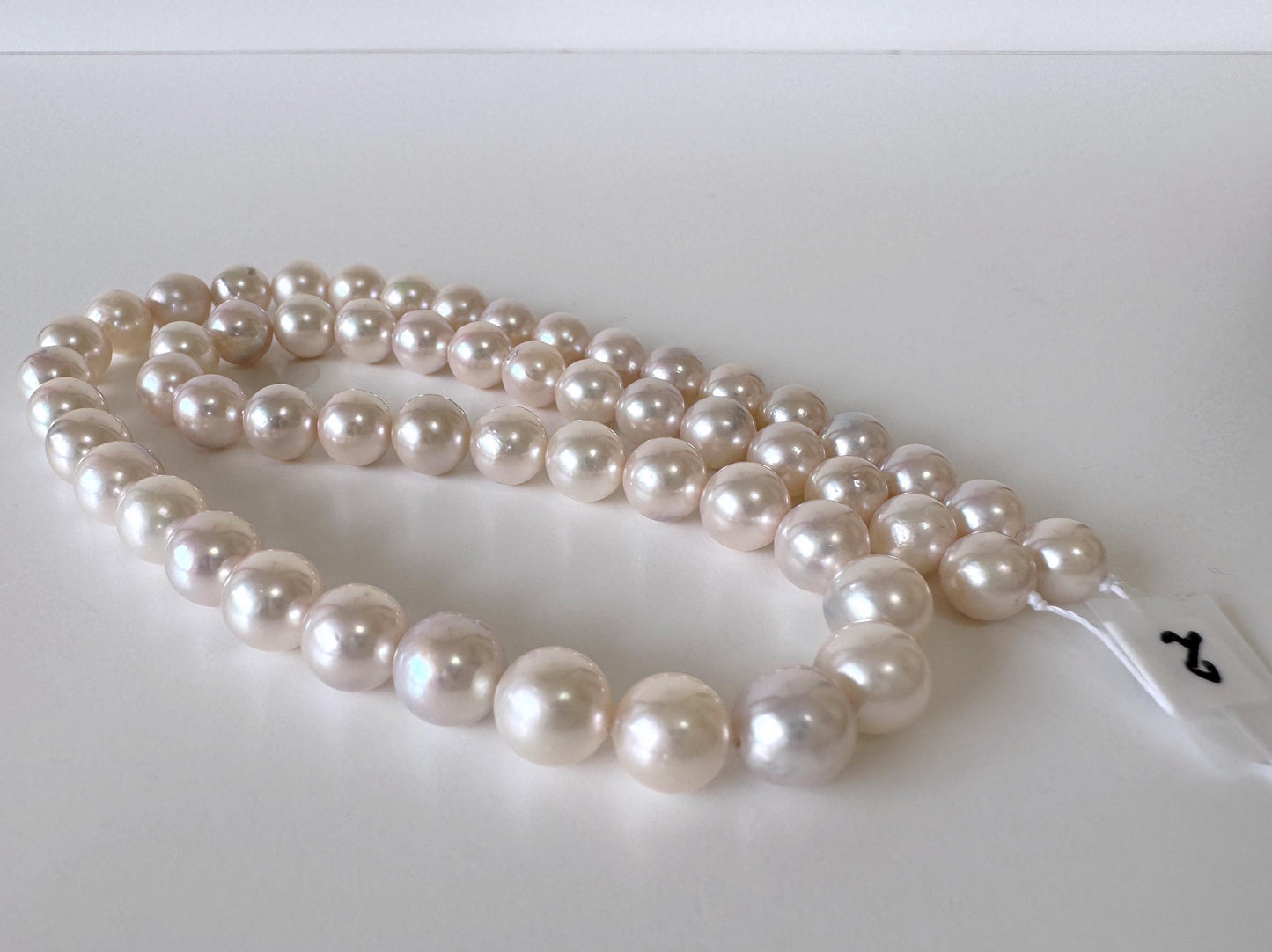 7-7.9mm Japanese White Akoya Pearl Beads, Genuine Akoya Pearl, Full Strand, 41.5cm , 16.3", Cultured Salt water pearl