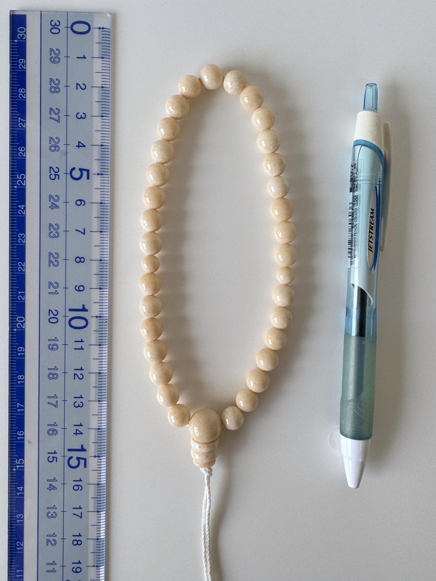 Natural white/ivory color bamboo coral 8-8.5mm Beads For Making Rosary, Mala, Prayer Beads, For Japanese type rosary, price per strand