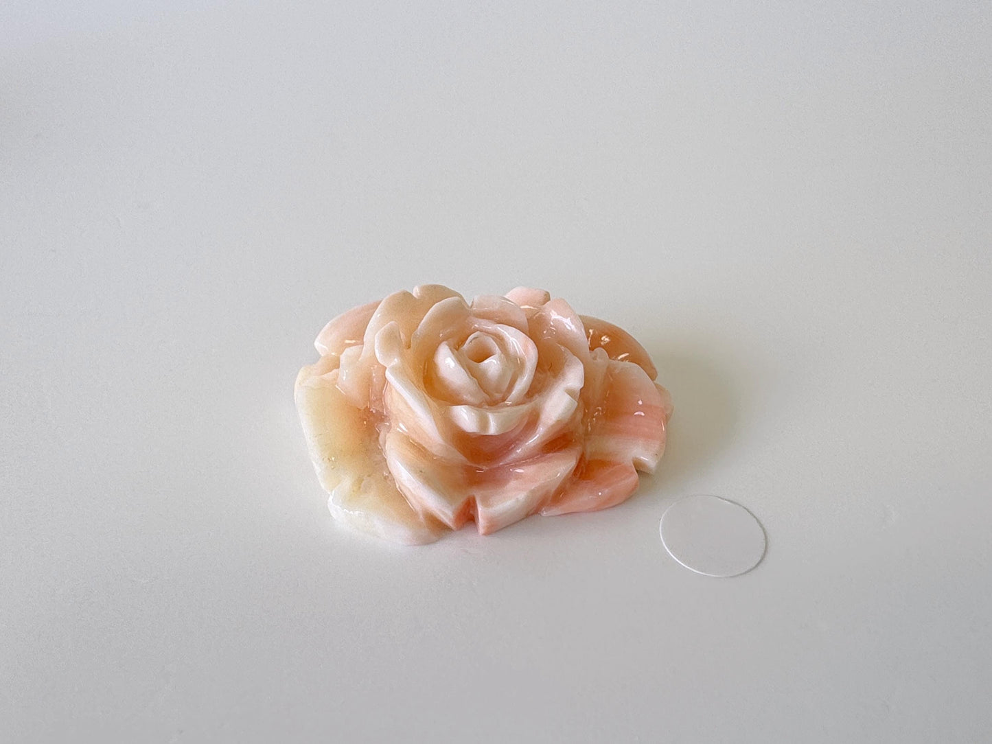 Natural Deep Sea Coral Rose Carving Loose, Natural Pink Color Coral, 32x26mm, Flat Back, For Jewelry Making, Hand Carved