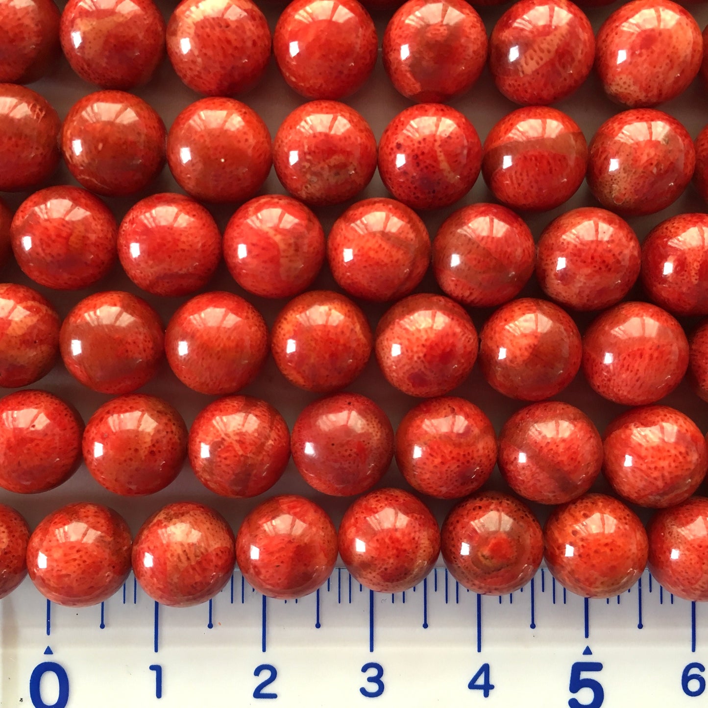 Natural sponge coral 9-9.5mm strands, Red-bright red color, 15.7inches, 40cm, Natural apple coral strands, Wholesale, Price per strand
