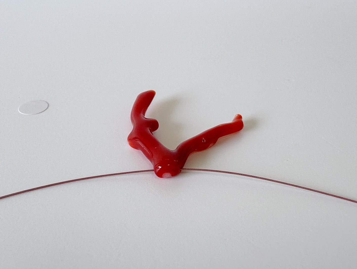 Japanese red(Aka) coral branch, 30mm, side full hole, natural red color coral for jewelry making