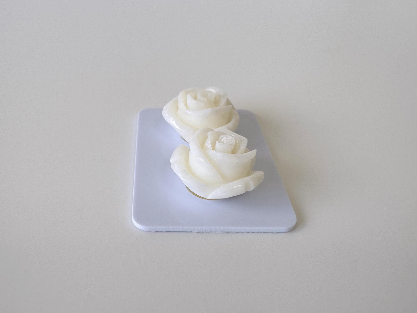 Natural White Coral Rose Loose Pair, 17mm, White Color Rose, Natural Color Coral Rose, Price per Pair, Genuine Precious Coral
