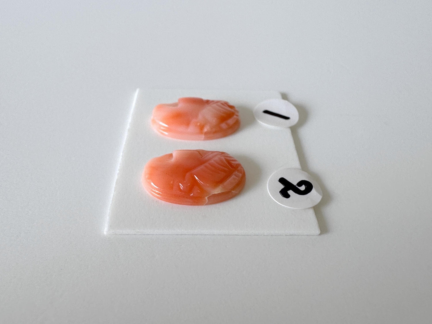 Natural Deep Sea Coral Cameo Oval Cabochon , Pink/Orange Coral Carving Loose, Natural Color Coral Loose, Price per Piece