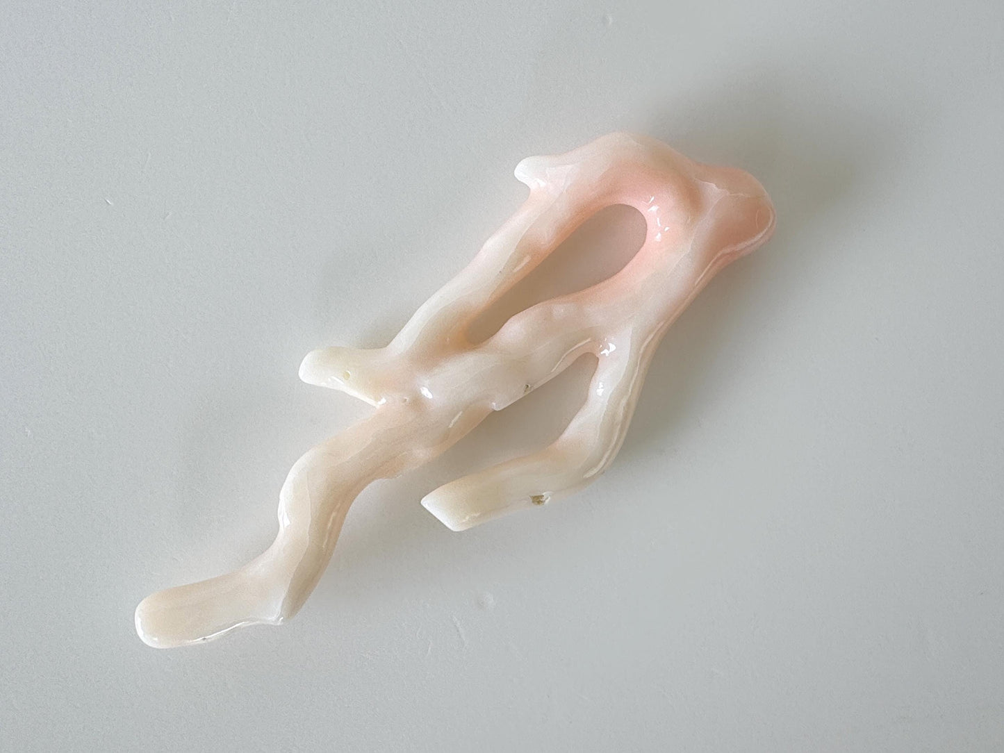 Natural Deep Sea Coral Branch Loose, 80mm, Natural Pink Color, Hole on Top, Genuine Precious Coral, For Jewelry Making