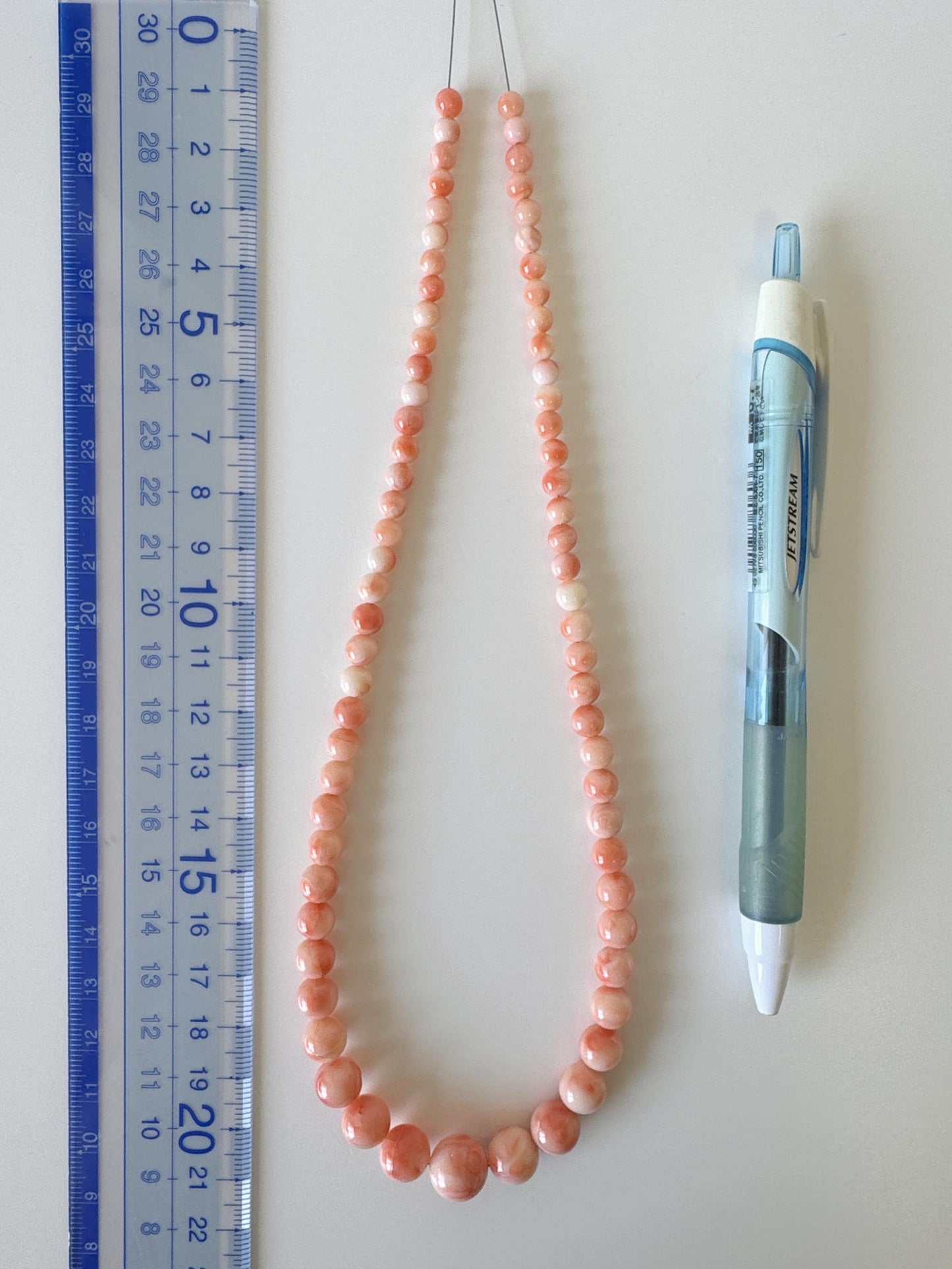 Natural Deep Sea Coral 4.5-11mm Round Beads Strand, Genuine Natural Pink / Orange Color, 41cm, 16in, For Jewelry Making