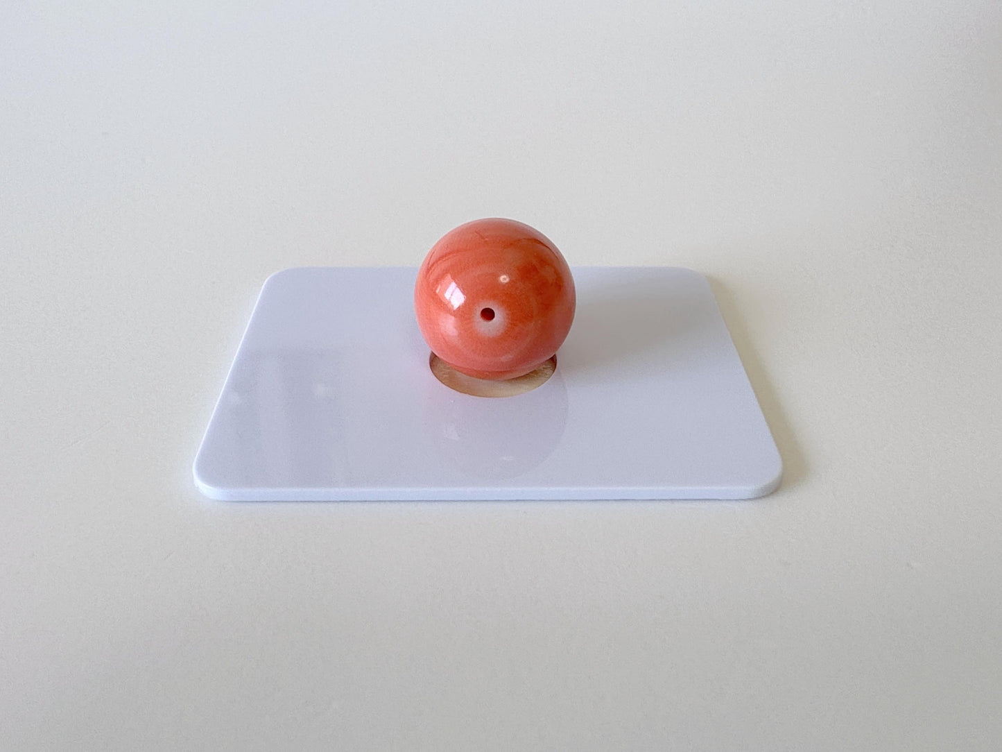 12.2mm Full-hole Natural Momo Coral Round Loose, Orange color coral, Natural color, For jewelry making