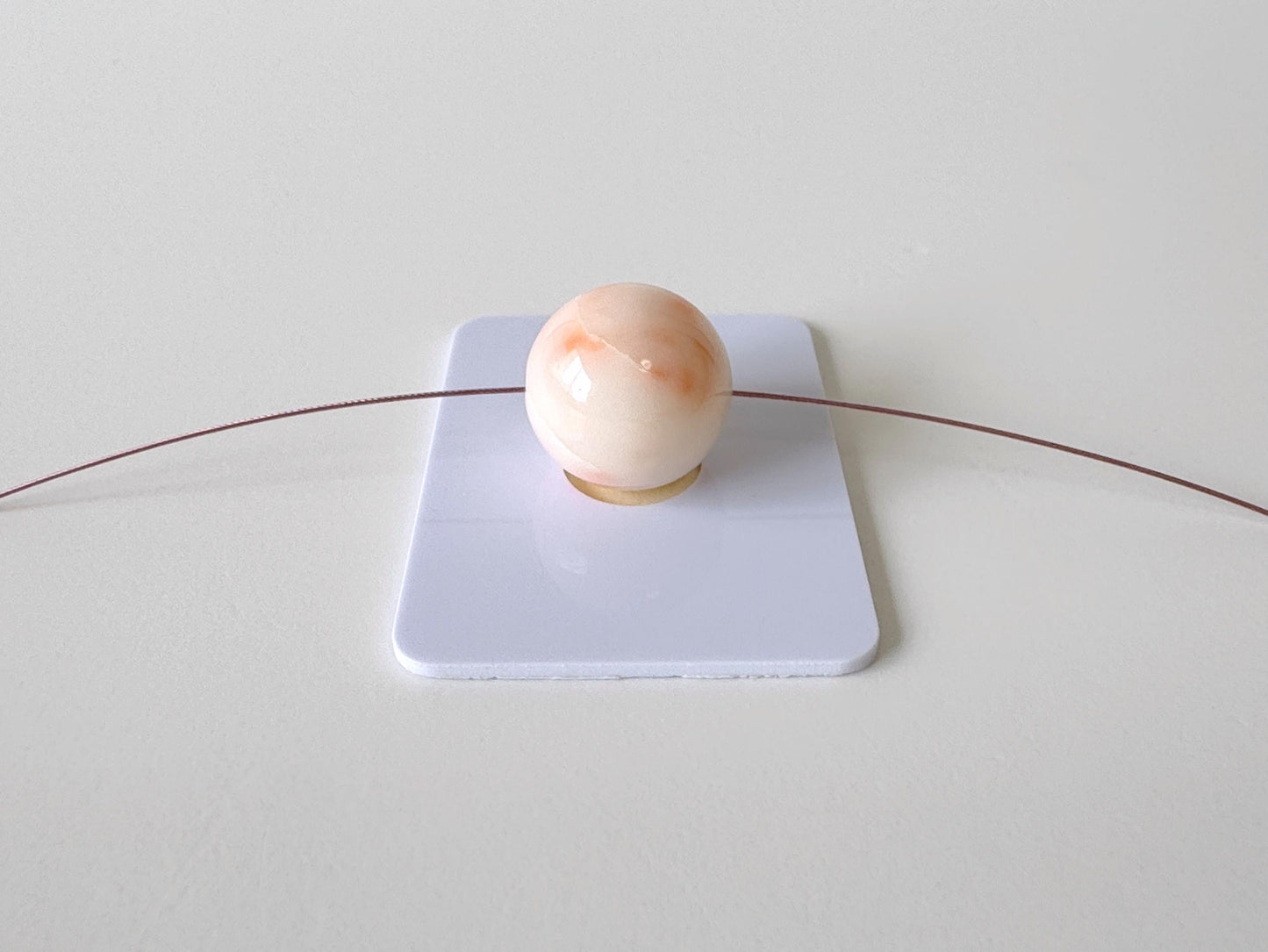 14.5mm Natural Deep Sea Coral Round Loose, Full-Hole, White/Pink/Orange Coral, For Jewelry Making, Natural Color