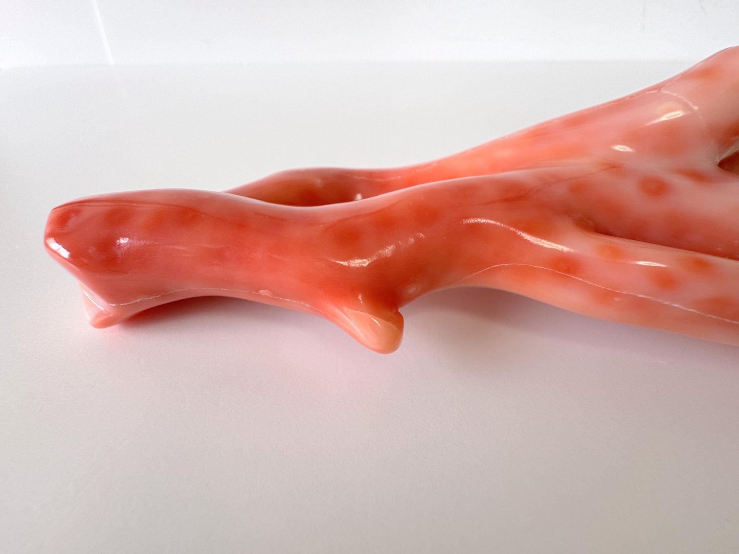 12.8x5.5cm Natural Deep Sea Coral Branch Loose, Genuine Natural Color Orange/Pink Color Coral Branch, No Drilled Hole, For Display