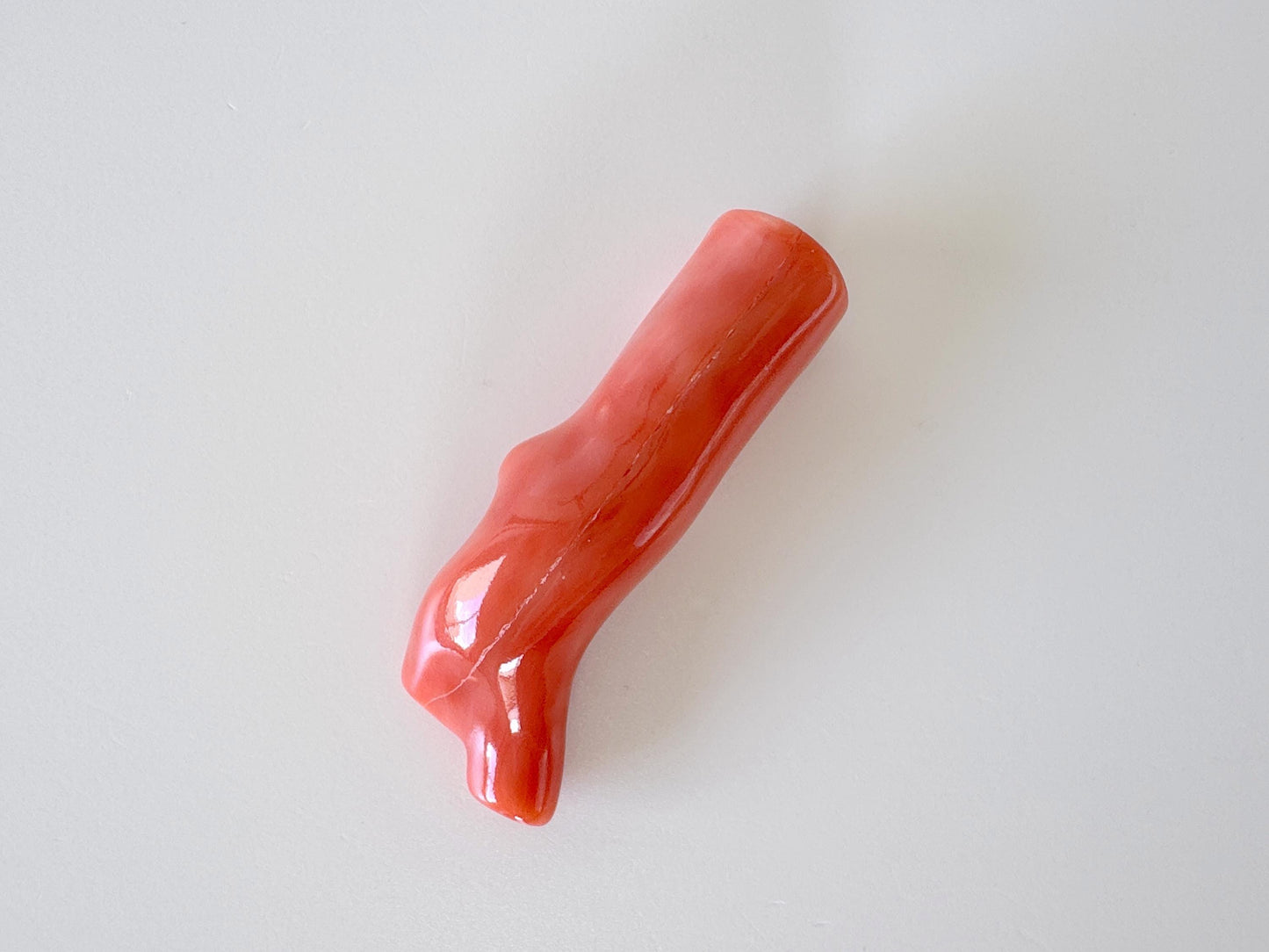 Natural Deep Sea Coral Branch Loose, 50mm, Natural Orange/Pink Color, Hole on Top, Genuine Precious Coral, For Jewelry Making