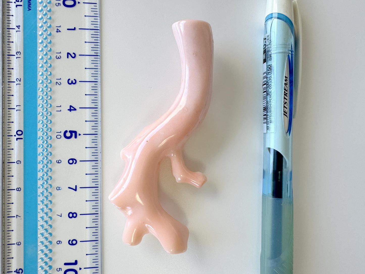 Natural Deep Sea Coral Branch Loose, 80mm, Natural Pink Color, Hole on Top, Genuine Precious Coral, For Jewelry Making