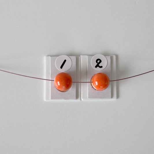 8.4-8.6mm Full-hole Natural Momo Coral Round Loose, Orange color coral, Natural color, For jewelry making, Price per piece