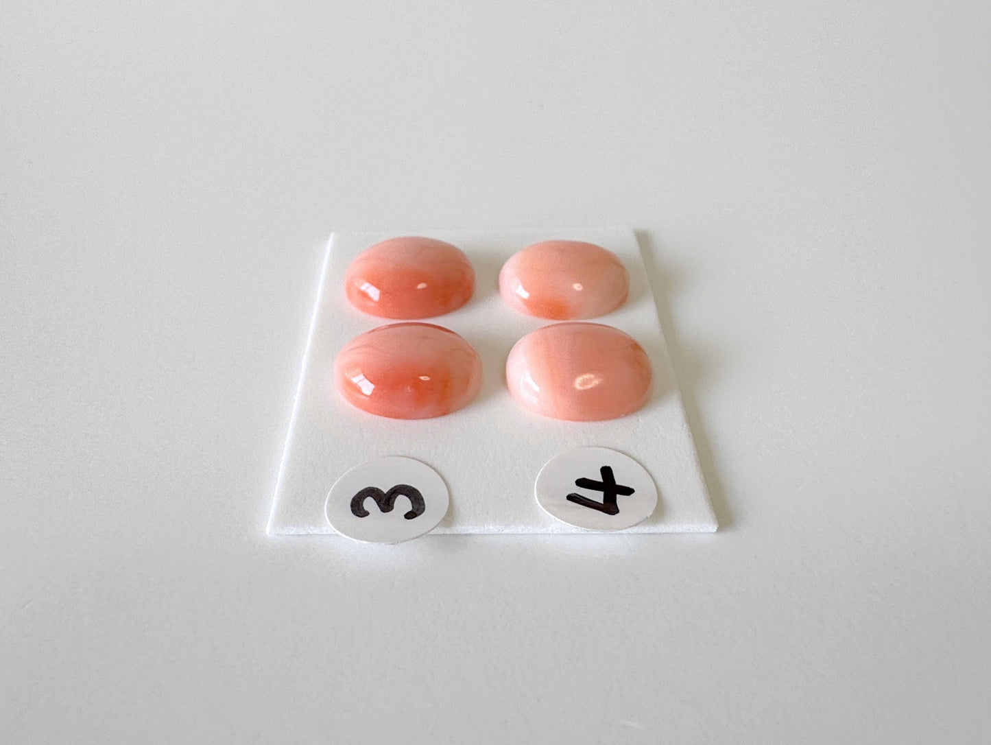 11x9mm Natural Deep Sea Coral Oval Cabochon, Natural Pink Color Coral, Price per Pair, For Jewelry Making, Natural Color, Genuine Coral