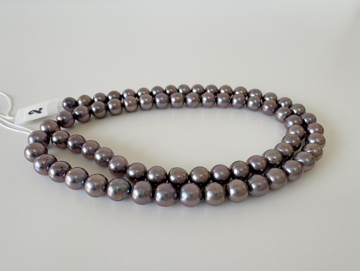5.5-6mm Japanese Black/Black peacock Akoya Pearl Beads, Full Strand, 40cm , 15.7", Salt Water cultured pearl