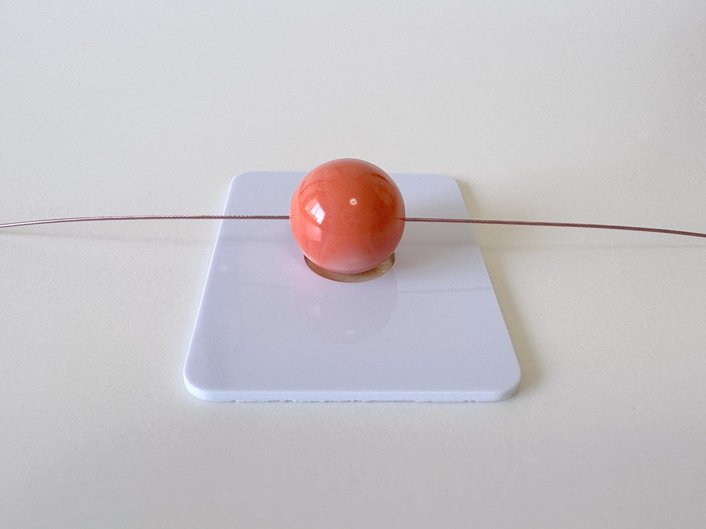 12.2mm Full-hole Natural Momo Coral Round Loose, Orange color coral, Natural color, For jewelry making