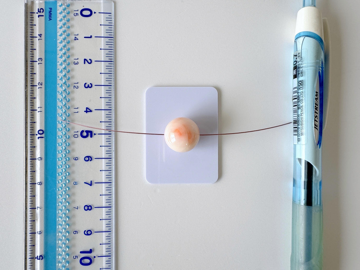 13.7mm Natural Deep Sea Coral Round Loose, Full-Hole, White/Pink/Orange Coral, For Jewelry Making, Natural Color