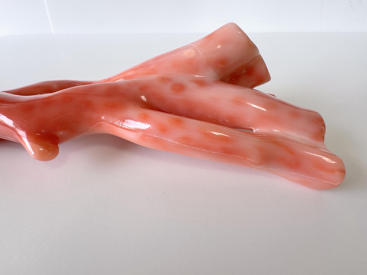 12.8x5.5cm Natural Deep Sea Coral Branch Loose, Genuine Natural Color Orange/Pink Color Coral Branch, No Drilled Hole, For Display