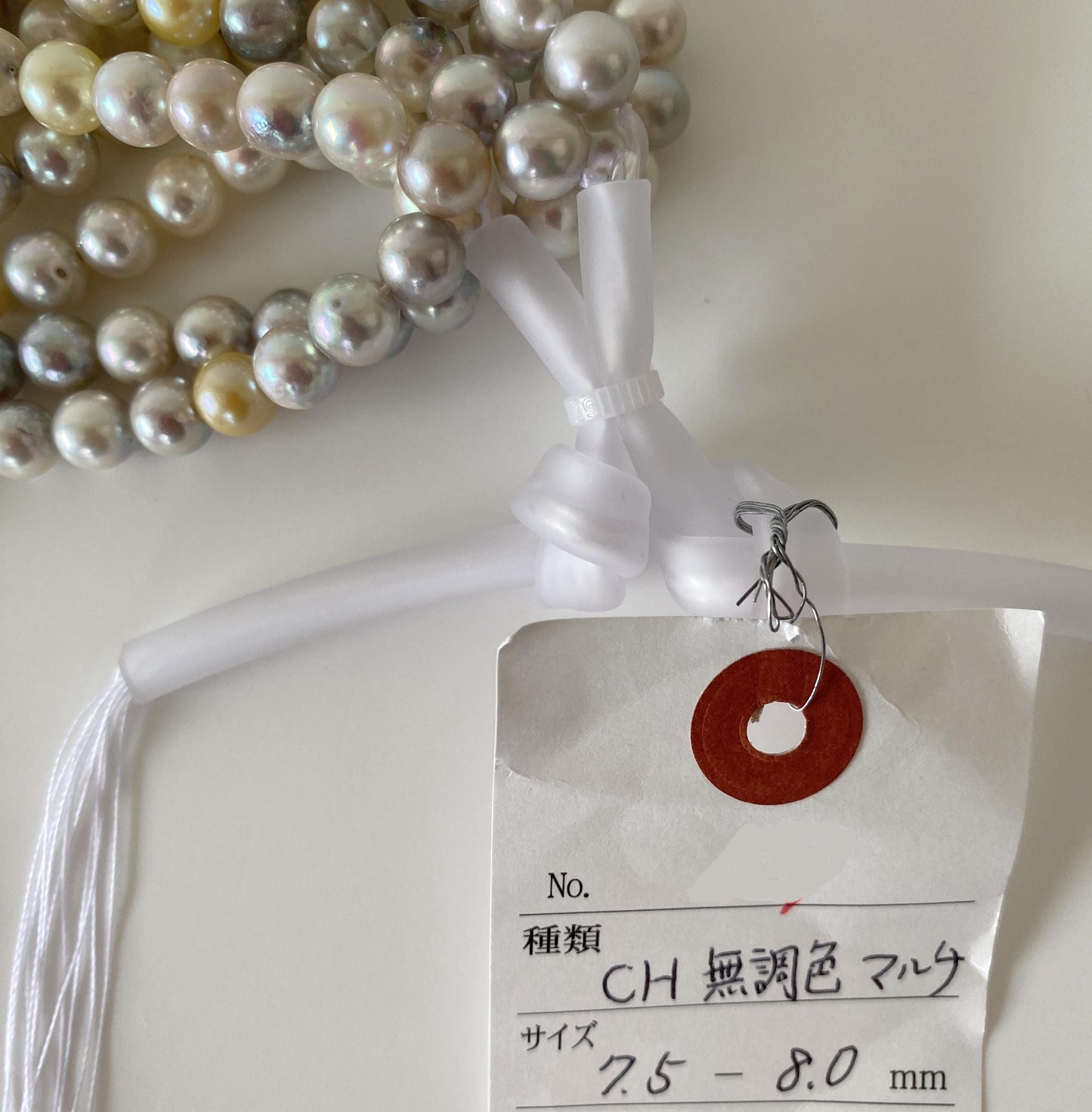 7.5-8mm Japanese Akoya Pearl Beads, Natural blue/silver/yellow/white color pearl, Genuine Salt water Akoya Pearl, Full Strand, 40cm , 15.7"
