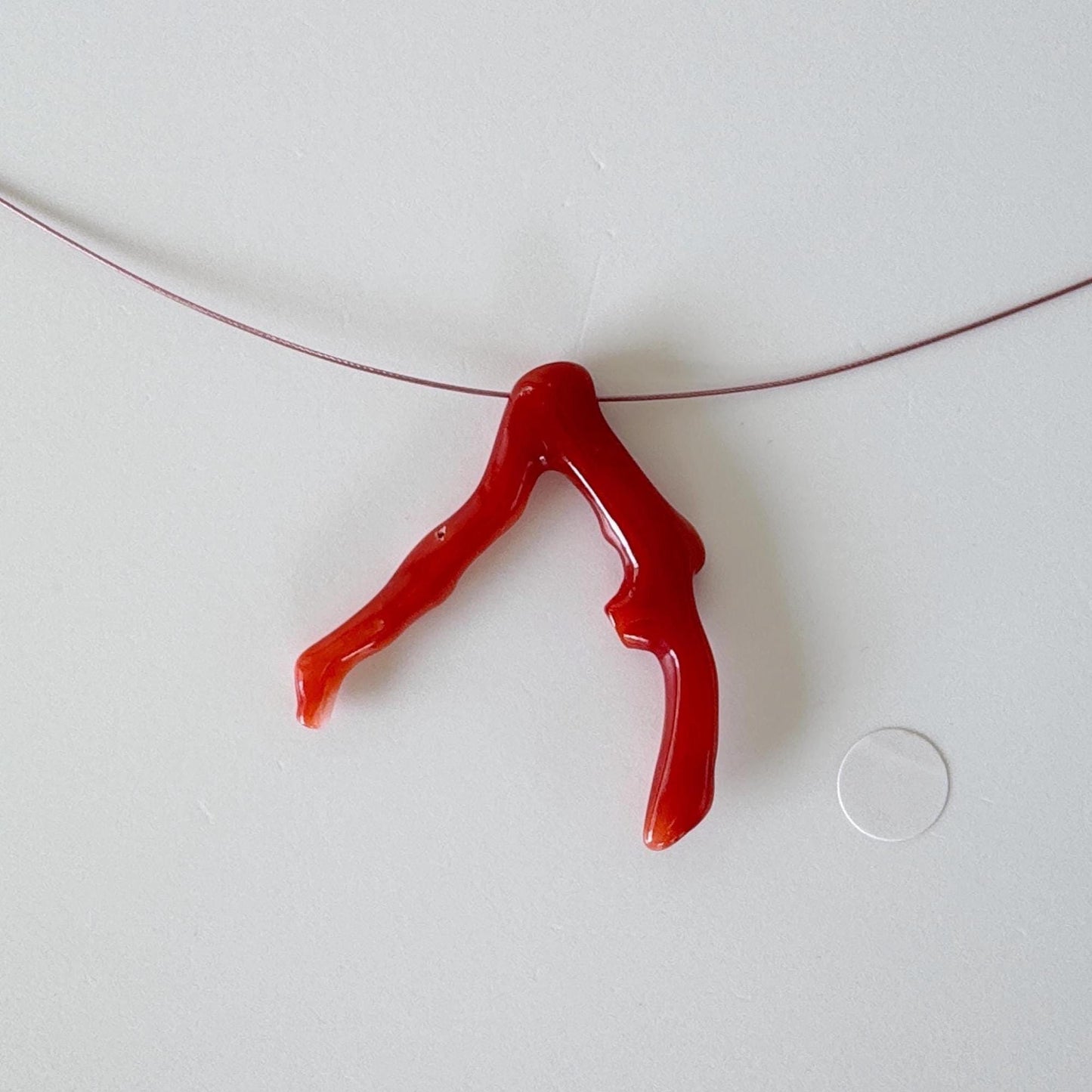 Japanese red(Aka) coral branch, 30mm, side full hole, natural red color coral for jewelry making