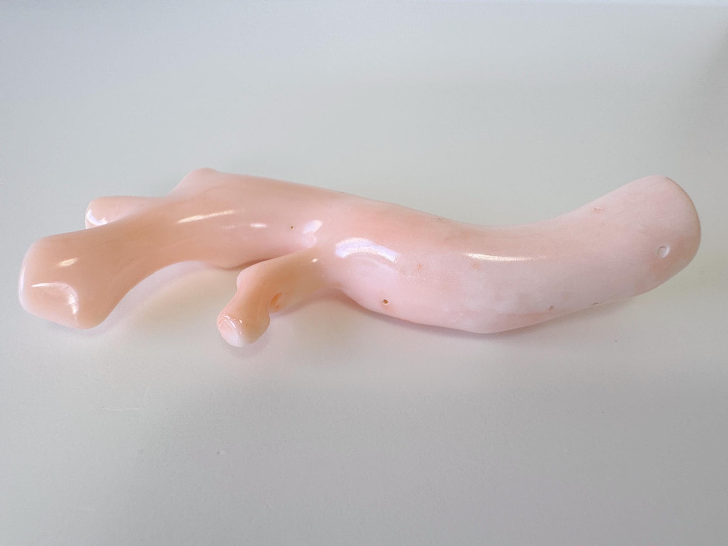 Natural Deep Sea Coral Branch Loose, 80mm, Natural Pink Color, Hole on Top, Genuine Precious Coral, For Jewelry Making