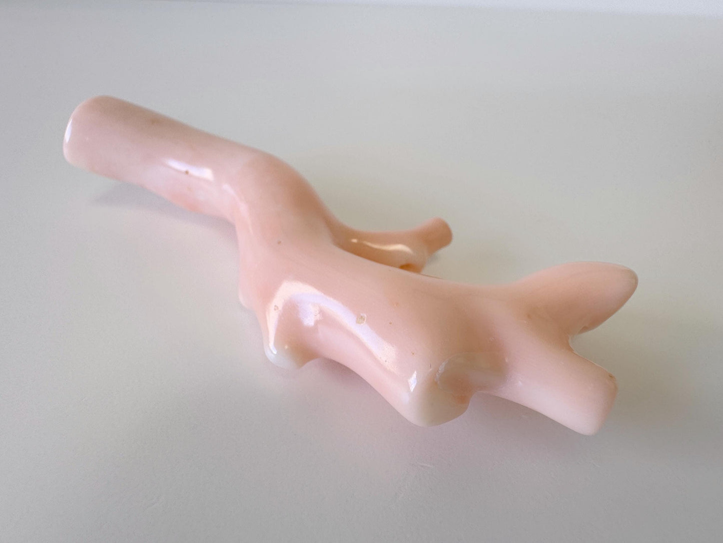 Natural Deep Sea Coral Branch Loose, 80mm, Natural Pink Color, Hole on Top, Genuine Precious Coral, For Jewelry Making