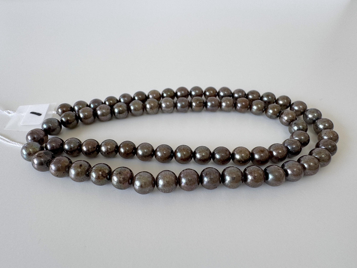 5.5-6mm Japanese Black/Black peacock Akoya Pearl Beads, Full Strand, 40cm , 15.7", Salt Water cultured pearl