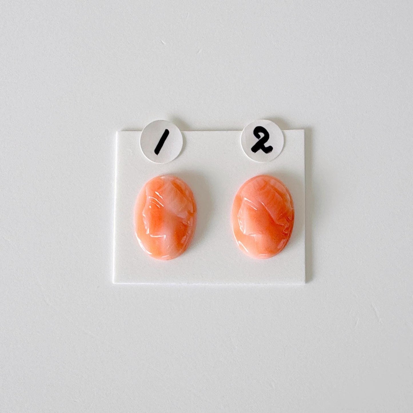 Natural Deep Sea Coral Cameo Oval Cabochon , Pink/Orange Coral Carving Loose, Natural Color Coral Loose, Price per Piece