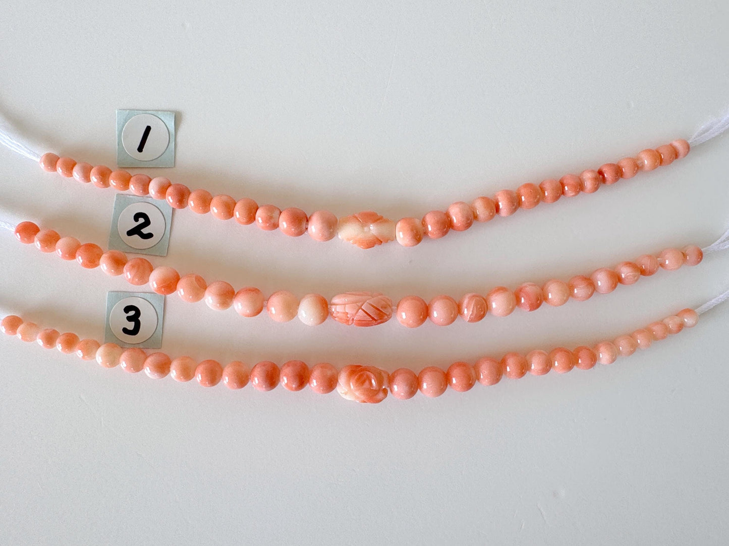 Natural Pink Coral Short Strand Beads with Carving Beads, Pink Momo & Deep Sea Coral Beads, 11-12cm, Genuine Natural Color Coral Parts
